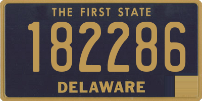 DE license plate 182286