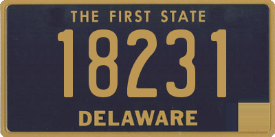 DE license plate 18231