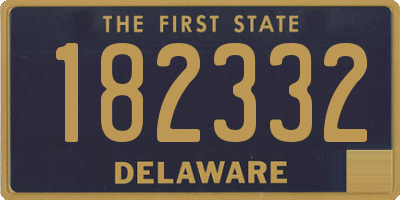 DE license plate 182332