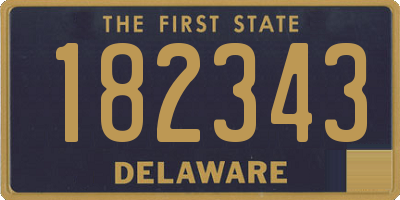 DE license plate 182343