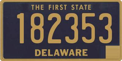DE license plate 182353
