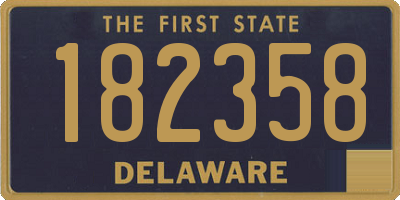 DE license plate 182358