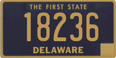 DE license plate 18236