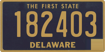 DE license plate 182403