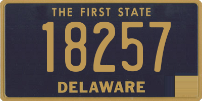 DE license plate 18257