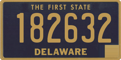 DE license plate 182632