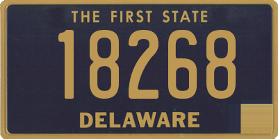 DE license plate 18268