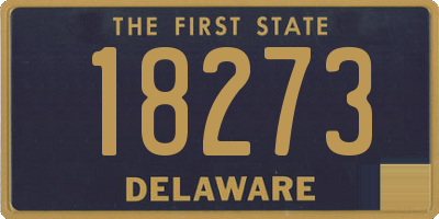 DE license plate 18273