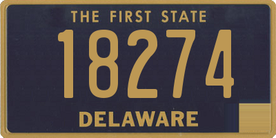 DE license plate 18274