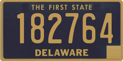 DE license plate 182764