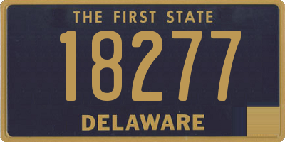 DE license plate 18277