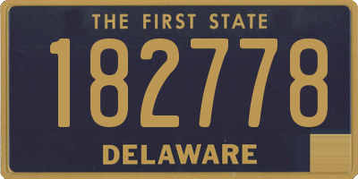 DE license plate 182778