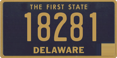 DE license plate 18281