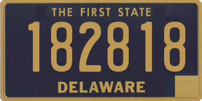 DE license plate 182818