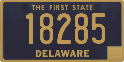 DE license plate 18285