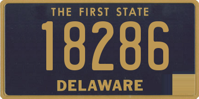 DE license plate 18286