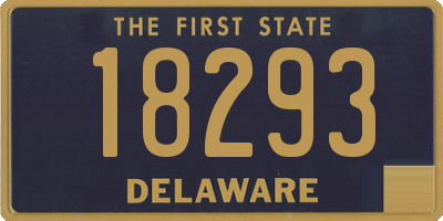 DE license plate 18293