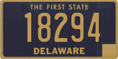 DE license plate 18294