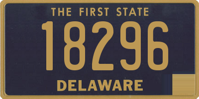 DE license plate 18296