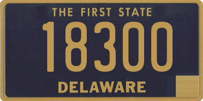 DE license plate 18300