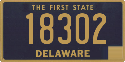 DE license plate 18302