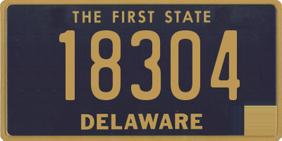 DE license plate 18304