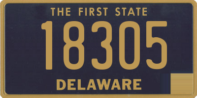 DE license plate 18305