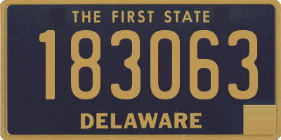 DE license plate 183063