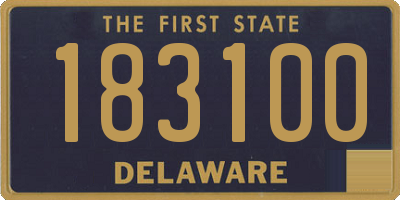 DE license plate 183100