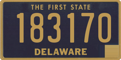 DE license plate 183170