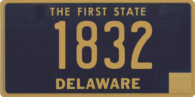 DE license plate 1832