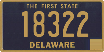 DE license plate 18322