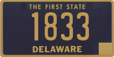 DE license plate 1833