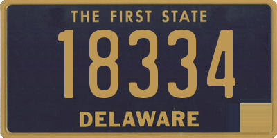 DE license plate 18334