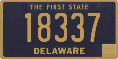 DE license plate 18337