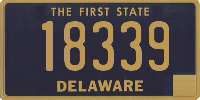 DE license plate 18339