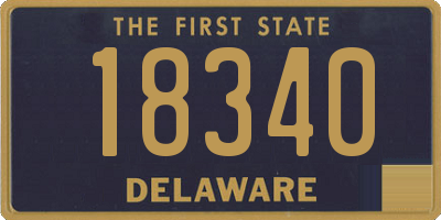 DE license plate 18340