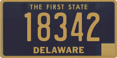 DE license plate 18342