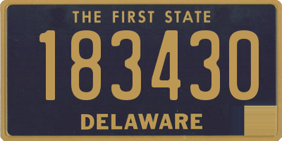 DE license plate 183430