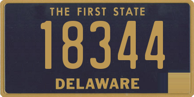 DE license plate 18344