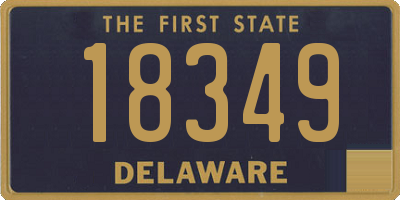 DE license plate 18349