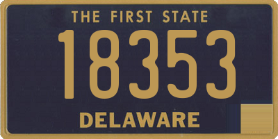 DE license plate 18353