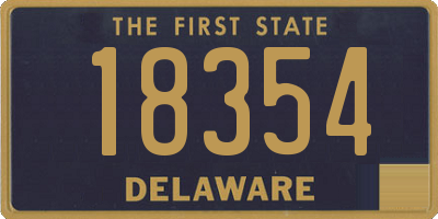DE license plate 18354