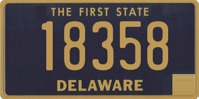 DE license plate 18358