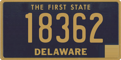 DE license plate 18362