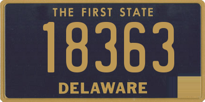 DE license plate 18363