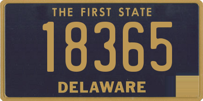 DE license plate 18365