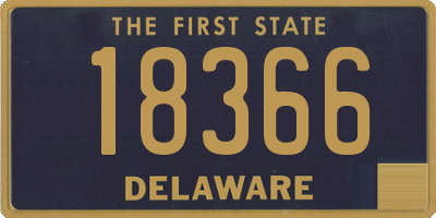 DE license plate 18366