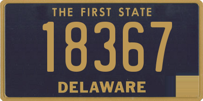 DE license plate 18367