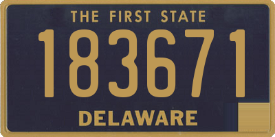 DE license plate 183671